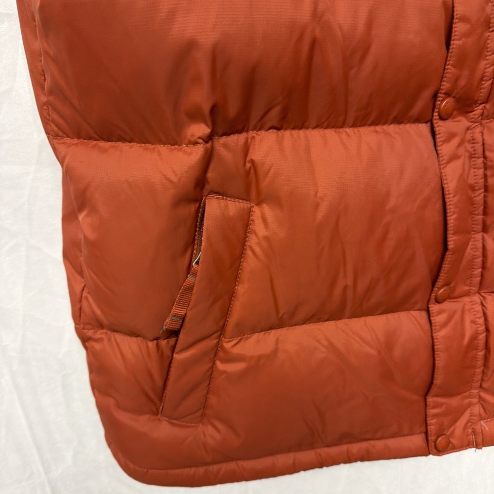 LL Bean Men's Large 80% Down Puffer Vest Burnt Orange Quilted Insulated Outdoor - Picture 4 of 11